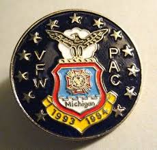 Vfw Michigan Lapel Pin Vintage 1993 Usa Veterans Of Foreign Wars Military Pin Military Pins Usa Veterans Lapel Pins