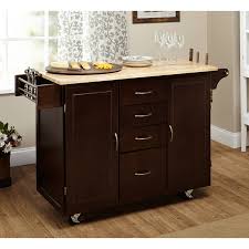 tms country kitchen cart with wood top