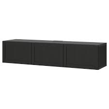 Ikea Besta Tv Unit With Doors Black Brown Hanviken Black Brown