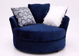 With the freedom of swivel mobility, this living room furniture also works great as a game chair in your home theater or den. Groovy Swivel Chair Navy Blue