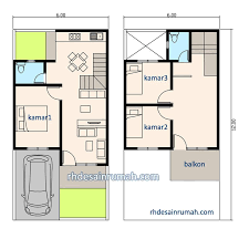 Rumah garis tampak depan rumah 2 lantai ukuran tanah facebook. Desain Rumah 6x12 2 Lantai Elegan Rhdesainrumah