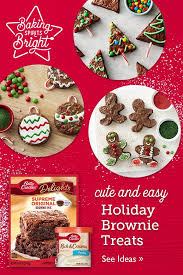 Make brownie mix according box and then fold in chopped hershey's. Dessert Decorating Brownies Bars Christmas Cookies Easy Holiday Brownies Brownie Treats