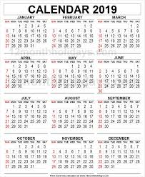 Calendar 2019 Large Free Calendars To Print Calendar Calendar Template