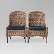 Mayhew 2pk All Weather Wicker Patio Dining Chair Threshold Target Dining Chairs Patio Dining Chairs Wicker Dining Chairs