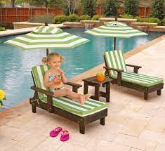 The pool floating chair allows children and adults to enjoy the pleasure of water fun in the swimming pool. You Can Now Get Kid Sized Patio Furniture For Family Fun Around The Pool Pool Furniture Kids Lounge Chair Outdoor Chaise Lounge