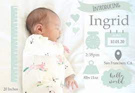 Download Free Baby Announcement Svg Templates Bundle