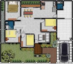 Desain interior yang memaksimalkan padu padan warna netral menjadikan ruangan terlihat sederhana, rapi, bersih, dan elegan. Denah Rumah Minimalis Type 120 Lantai 1 Gambar Rumah Idaman Denah Rumah Tata Letak Rumah Rumah