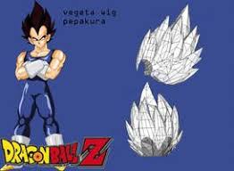 Vegeta Pepakura Wig By Joshsonic8 Vegeta Dragon Ball Artwork Super Saiyan Hair