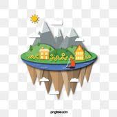 Floating Forest Island Illustration Scenery Float Islands Png And Vector With Transparent Background For Free Download Illustration Watercolor Background Floating