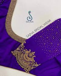 Pin By Karthik Sridharan On Bead Work Blouse In 2020 Bridal Blouse Designs Embroidered Blouse Designs Hand Work Blouse Design