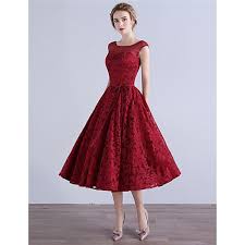 New Zealand Cocktail Party Dress A Line Scoop Tea Length Lace With Bow Vestido Debutante Vestidos De Festa Coquetel Vestidos