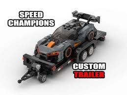 Lego Speed Champions Moc Custom Trailer Youtube Lego Speed Champions Lego Truck Lego Wheels
