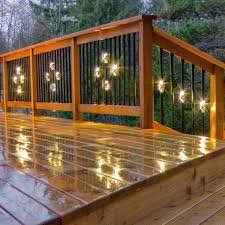 Round Double Basket Baluster With Led Lights Dekor Lighting Deck Balusters Outdoor Deck Lighting Deck Railing Design