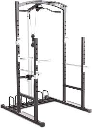 Amazon Com Marcy Home Gym Cage System Workout Station For Weightlifting Bodybuilding And Strength Training Mwm 7041 Sports Outdoors