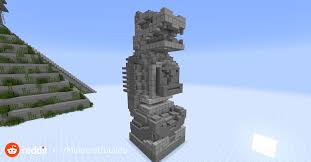 My Attempt At A Mayan Statue In Minecraft Thoughts Minecraftbuilds In 2020 Minecraft Statues Minecraft Blueprints Minecraft Projects