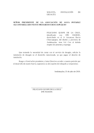 Tramite de solicitud de contratación. Modelo De Solicitud De Desague Docsity