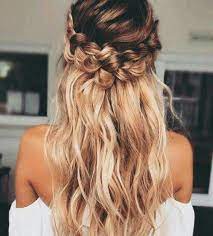 Braids Loose Curls Hairstyles Long Hair Styles Braided Hairstyles For Wedding