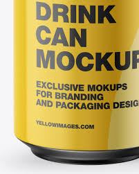 Download Metallic Drink Can W Glossy Finish Mockup In Can Mockups On Yellow Images Object Mockups PSD Mockup Templates