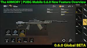 The Armory New Feature Overview Pubg Mobile 0 6 0 Global Beta Youtube