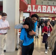 Owner Nicole Tepper wishing Alabama QB Bryce Young luck ahead of his pro day
