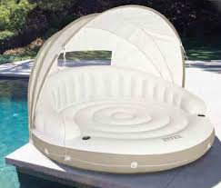 Inflatable pool chair with canopy. Inflatable Couch For Pool Novocom Top