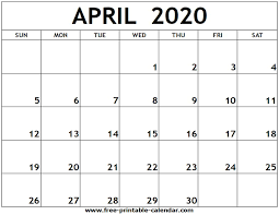 April 2020 Printable Calendar Free Printable Calendar Com In 2020 Free Printable Calendar Templates Printable Calendar Template Calender Template