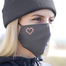 The Pixel Heart Cotton Face Mask Designer Custom Mask 3 Etsy Pixel Heart Diy Face Mask Face Mask