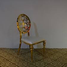 Good Price Hollow Back Fancy Wedding Leather Gold Stainless Steel Chair For Sale Stainless Steel Chair Chair Chairs For Sale