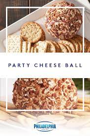 Kick Off Your Next Get Together With This Party Cheese Ball Made With A Combination Of Philadelphia C Finger Food Appetizers Cheese Ball Recipes Snack Recipes