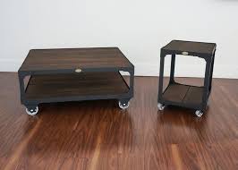 Dimar garden coffee table for living room furniture set,wood and metal frame modern coffee table with storage shelf brown. Matching Industrial Furniture Wood Top Coffee Table End Table Set Retroworks