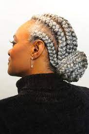 Braid Gallery The Braid Guru Hair Styles Grey Hair Braids Gray Hair Beauty