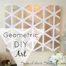 And you do need wall art because an empty wall is a waste of space. Geometric Diy Art Sum Of Their Stories Craft Blog Easy Diy Art Diy Canvas Wall Art Diy Wall Art