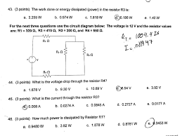 The power dissipated by a resistor is equal to i2r or e2/r, where e = the voltage across the resistor i = the current through the resistor r = the that's comparable to the power (heat) dissipated by a small toaster. Solved The Work Done Or Energy Dissipated Power In The Chegg Com