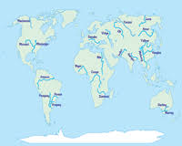 *map showing course of major rivers passing through different countries. Rivers Worksheets Major Rivers Of The World