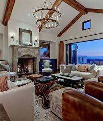 Luxury living room with stobe fireplace and leather sofas. 101 Beautiful Living Rooms With Fireplaces Of All Types Photos Home Stratosphere
