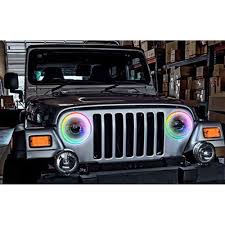 Oracle Lighting Headlight Halo Ring Kit Led 7 Waterproof Colorshift Jeep Wrangler Tj 1997 2006 Jk 2007 2018 Jeep Jeep Wrangler 2007 Jeep Wrangler
