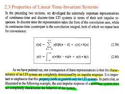 2 3 Properties Of Linear Time Invariant Systems Ppt Download