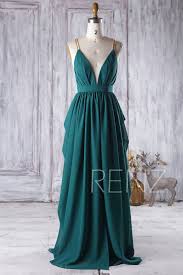Pin By Holly Clegg On My Outfits In 2020 Emerald Green Chiffon Dress Dark Green Bridesmaid Dress Green Chiffon Dress