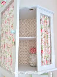 I Always Loved The Look Of Curtains Behind A Glass Cabinet Door It Gives Off Such A Shabby Chic Shabby Chic Dresser Shabby Chic Cottage Shabby Chic Bathroom