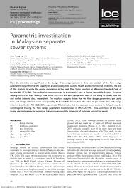 Industry persatuan industri farmaseutikal malaysia (mopi) persatuan farmaseutikal malaysia (phama) malaysian association of pharmaceutical malaysian guideline for good clinical practice (gcp) inspection national pharmaceutical regulatory agency. Pdf Parametric Investigation In Malaysian Separate Sewer Systems