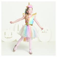 Girls Deluxe Rainbow Unicorn Costume 25 Target Hyde And