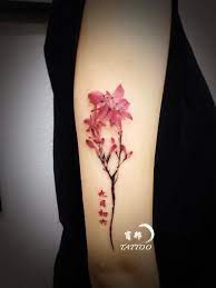 肖邦刺青成都北京水墨纹身图案女生纹身水墨花 tattoos flower tattoo flowers