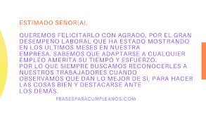 Una carta de recomendación laboral tiene como principal objetivo, referirte como persona, y de qué manera te desempeñas dentro del campo laboral. Carta De Felicitacion Por Desempeno Laboral Frasescumple