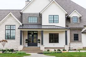#traditionalhome #exterior build your home to fit your wants and needs, like this custom traditional style home that features a beige exterior with brick, patio area, covered porch. Modern House And Traditional House Novocom Top
