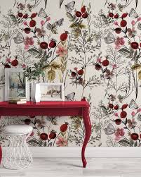 This pattern can be made to fit any size(s). Vintage Style Floral Pattern Flowers Luxury Modern Wallpaper Etsy Floral Wallpaper Bedroom Modern Floral Wallpaper Modern Wallpaper