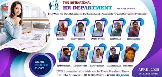 Twg International Hr Department April 2020 Success Stories We Have Done It Placement Job Career Success Stories