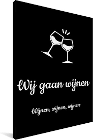Bol Com Wij Gaan Wijnen Quote Van Martien Meiland Wijnen Wijnen Wijnen Zwart Canvas 40x60 Cm