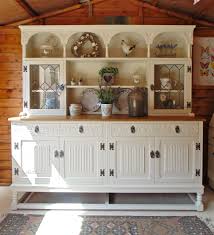 Large Old Charm Linenfold Rose Dresser Given A New Lease Of Life By Painting In Farrow Ball Estate Eggshell Furniture Shabby Chic Furniture Chic Furniture