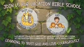 Vacation Bible School "Daniel: Learning to Trust..."
