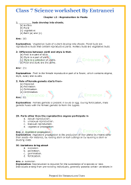 You will find that they are directly aligned to the core science curriculum. Class 7 Science Worksheet With Detail Solutions For Chapter 12 Reproduction In Plants